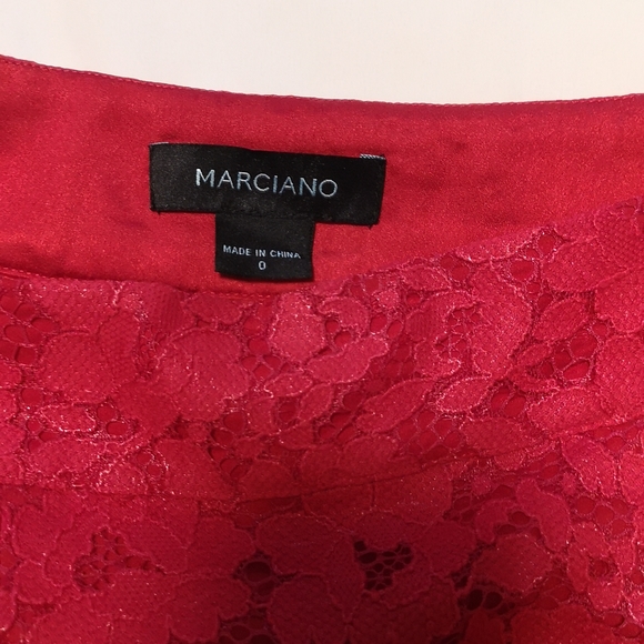 Marciano Red Lace Skirt Size 0 - Picture 3 of 3